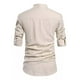 thumbnail image 2 of Camisa Cuello Mao Manta Hombre Casual Slim Fit Manga Larga, 2 of 4