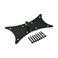 thumbnail image 3 of Renovators Supply Black Cabinet Hinge for Cabinet Door 3" Rust Resistant Wrought Iron Butterfly Flush Mount Door Hinges for Kitchen Cabinets w/Hardware, Pack of 10, 3 of 9