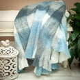 thumbnail image 5 of HomeStock Handmade Home Transitional Design 52" x 67" Woven Handloom Throw Blanket, Cozy Throw Blanket for All Living Spaces-Color:Blue, 5 of 10