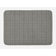 thumbnail image 1 of Abstract Bath Mat, Minimal Geometric Vertical and Horizontal Tiles Forming Square Frames, Plush Bathroom Decor Mat with Non Slip Backing, 29.5" X 17.5", Charcoal Grey Eggshell, by Ambesonne, 1 of 2