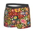 thumbnail image 2 of Haiem Hippie Peace Love Men's Boxer Briefs, Every Day Comfort Stretch Cotton Moisture-Wicking Underwear-Small, 2 of 9