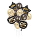 thumbnail image 1 of Kit de 12 globos de látex metálicos con lentejuelas y confeti de helio con forma de estrella Oro, 1 of 7