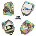 thumbnail image 5 of JIALIOU Mini Backpack Purse for Women Quilted Casual Daypack Small Travel Shoulder Bag, Colorful Turtle, 5 of 7