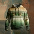 thumbnail image 2 of IWRICH St. Patrick's Day Hoodies for Men Clover Graphic Pullover Tees Irish American Flag Shamrock Casual Hooded Sweatshirt 14-Beige XXL, 2 of 3
