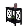 thumbnail image 3 of Pemberly Row Table d'Appoint avec Étagère en Finition Bois Noir, 3 of 5