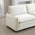 thumbnail image 6 of Comfortable Single Sofa with 85×80×75cm Size, Beige Corduroy Fabric, Suitable for Living Room, Offering Cloud-like Comfort, 6 of 14