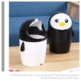 thumbnail image 4 of Milisten Penguin Trash Can Mini Garbage Container Bin for Car and Home Bedroom Office, 4 of 6