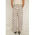 thumbnail image 2 of Women's White Polka Dot Loose Pants – Chic Casual Style for Office & Daily Wear, XL, 2 of 5