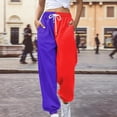 thumbnail image 2 of Pantalones deportivos Prolriy para mujer, pantalones deportivos de moda para mujer, pantalones casuales holgados, transpirables, con bloques de color, bolsillos laterales, abertura en la pierna,, 2 of 4