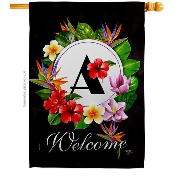 Breeze Decor H130261-BO Tropical A Summertime 28 x 40 in. Double-Sided Decorative Vertical House Flags for Decoration Banner Garden Yard Gift