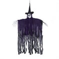 thumbnail image 3 of Halloween Hanging Ghost, 32 x 40 Inch Happiwiz Hanging Halloween Skeleton Ghosts Decorations, Grim Reapers for Best Halloween Outdoor Decorations, Purple, 3 of 12