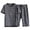 Grey, variant on KKBOTIVE Men's Outfit Set Solid Color Round Neck T Shirt Top and Shorts Pants Set Summer Mens Sweatsuits, Black Size: XXXL