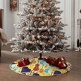 thumbnail image 4 of Fotbe Musical Instruments Pattern Christmas Tree Skirt, Tree Skirts Plush Christmas Decorations, Christmas Tree Skirts Xmas Decorations Holiday Party Decor-48", 4 of 6