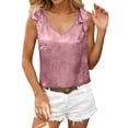 thumbnail image 6 of Amkhujs Womens Tank Tops Casual Sleeveless Shirts V Neck Tops Vacation Summer Outfits, 6 of 9