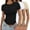 E, variant on Women's Solid Color Crop T Shirt 3-Pack, Fitted Thin Summer Pullover Top, Round Neck Short Sleeve Casual Basic Tee Set for Girls and Ladies Outfit A L