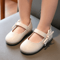 thumbnail image 6 of Shoes for Kids, Girl School Shoes, Toddler Girl Shoes, Girls Dress Shoes 2026 Side Bow Mary Janes Scalloped Princess Party Flats Footwear for Little Kids Child Toddler, Beige US-6C/EU-22, 6 of 7
