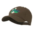 thumbnail image 2 of USA State Flower Idaho Mock Orange Embroidered Cap - Brown OSFM, 2 of 5