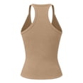 thumbnail image 4 of OIUUAK Women's Ribbed Crop Tank Tops, V Neck Racerback Camisole Summer Slim Fit Workout Yoga Gym Y2K Going Out Sleeveless 2026 Trendy Top, Khaki, 4 of 7