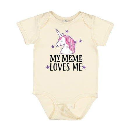 

Inktastic My Meme Loves Me Girl Unicorn Gift Baby Girl Bodysuit