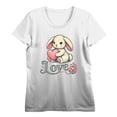 thumbnail image 5 of Bunny Love Women's Vivid White Crew Neck Short Sleeve Crop Tee-Medium, 5 of 7