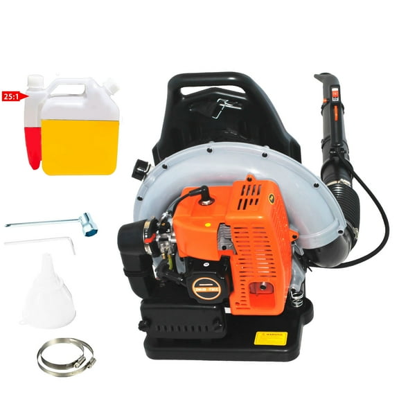 72CC Gas Leaf Blower, 3.6HP 2 Stroke Backpack Gas Blower, 665CFM High-Velocity Airflow, Grass Lawn Blow， Air Cooling Gasoline Backpack Grass Blower, Snow Blow for Efficient Lawn