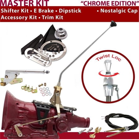 American Shifter 4L60E Shifter Kit 16 in. E Brake Cable Trim Kit Dipstick for CF24F