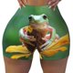 thumbnail image 2 of Balery Tree Frog Sitting On Sunflowes Pantalones cortos de entrenamiento estampados para mujer, sin costuras, ajustados, para gimnasio, yoga, correr, deportes, ejercicio activo, fitness.-XX-Large, 2 of 8