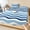 Aqua Navy Blue, variant on Twin Sze Fitted Sheet Set - Teal Blue Stripes Ombre 2 Piece Bedding Sets 16" Deep Pocket Fitted Sheet with 1 Pillowcase, Gradient White Geometric Ocean Wave Brushed Microfiber Hotel Luxury Bed Sheets
