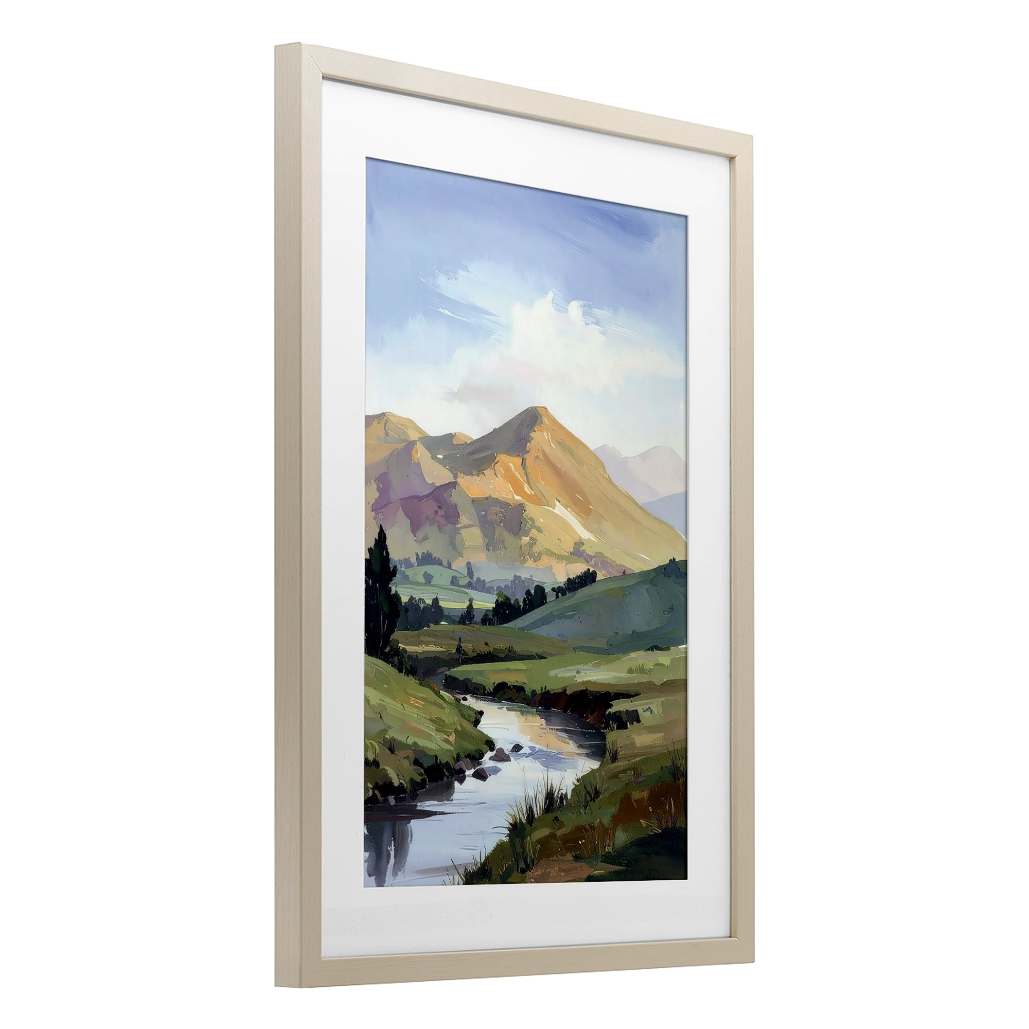 Stupell Industries Across The Valley Birch Framed Print Under Glass, design by Alonza Saunders