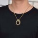 thumbnail image 5 of Collar Retro Hip Hop Año Colgante Frontera Europea y Cadena Suéter, 5 of 7