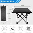 thumbnail image 6 of BN-LINK Small Camping Table, Portable Folding Beach Table, Outdoor Ultralight Metal Camping Table, with Carry Bag for Outdoor Cooking, Picnic, Camp, Boat, Travel, Black, 6 of 8