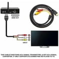 thumbnail image 3 of Hdmi To Rca Cable, 1080p 5ft/1.5m Hdmi Male To 3-rca Video Audio Av Cable Connector Adapter Transmitter For Tv Hdtv Dvd, 3 of 5