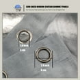 thumbnail image 5 of WPM Luxury Grey Sheer Window Curtain Panels, Modern Style, 54” x 63” (Set of 2 Panels), 5 of 7