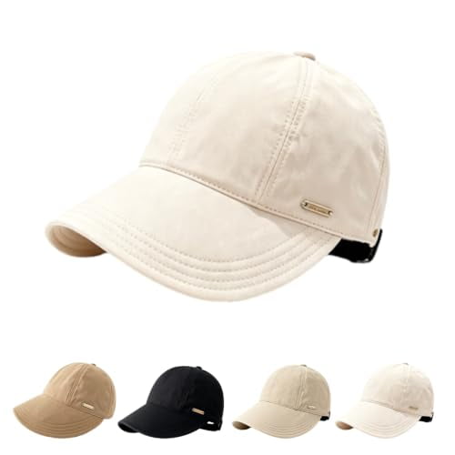Cartorya Hat, Women's Wide Brim Sun Hats UV Protection, Breathable Open Top Ponytail Cap, Adjustable Fit for Gardening Hiking