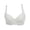 White, variant on Gymayou Women Underwire Thin Lace Bra Breathable Floral Lace V Neck Bralette Adjustable Strap Lightweight Beige L