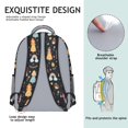 thumbnail image 5 of Princess and Castle Black Pattern Backpack for School, Cute School Bag with Adjustable Shoulder Straps and Padded Back, 15.3"x11"x6.7", 5 of 5