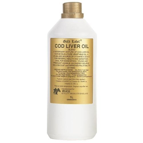 Gold Label Cod Liver Oil Horse Supplement 1 Litre For general health