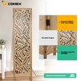 thumbnail image 7 of Fionafurn 6 Panel Carved Room Divider,Wooden Folding Decorative Privacy Screen, Brown, 7 of 7