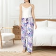 thumbnail image 5 of Pajama Pants Women, white Skull crystal flower Sweatpants Soft Sleep Lounge Pants, Casual PJ Bottoms Pants with Pockets, 5 of 5