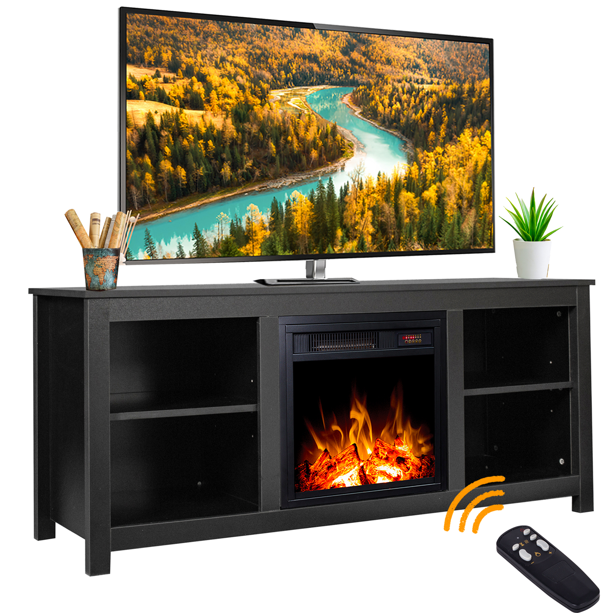 Fireplace TV Stand Seizeen TV Stand for TVs up to 65