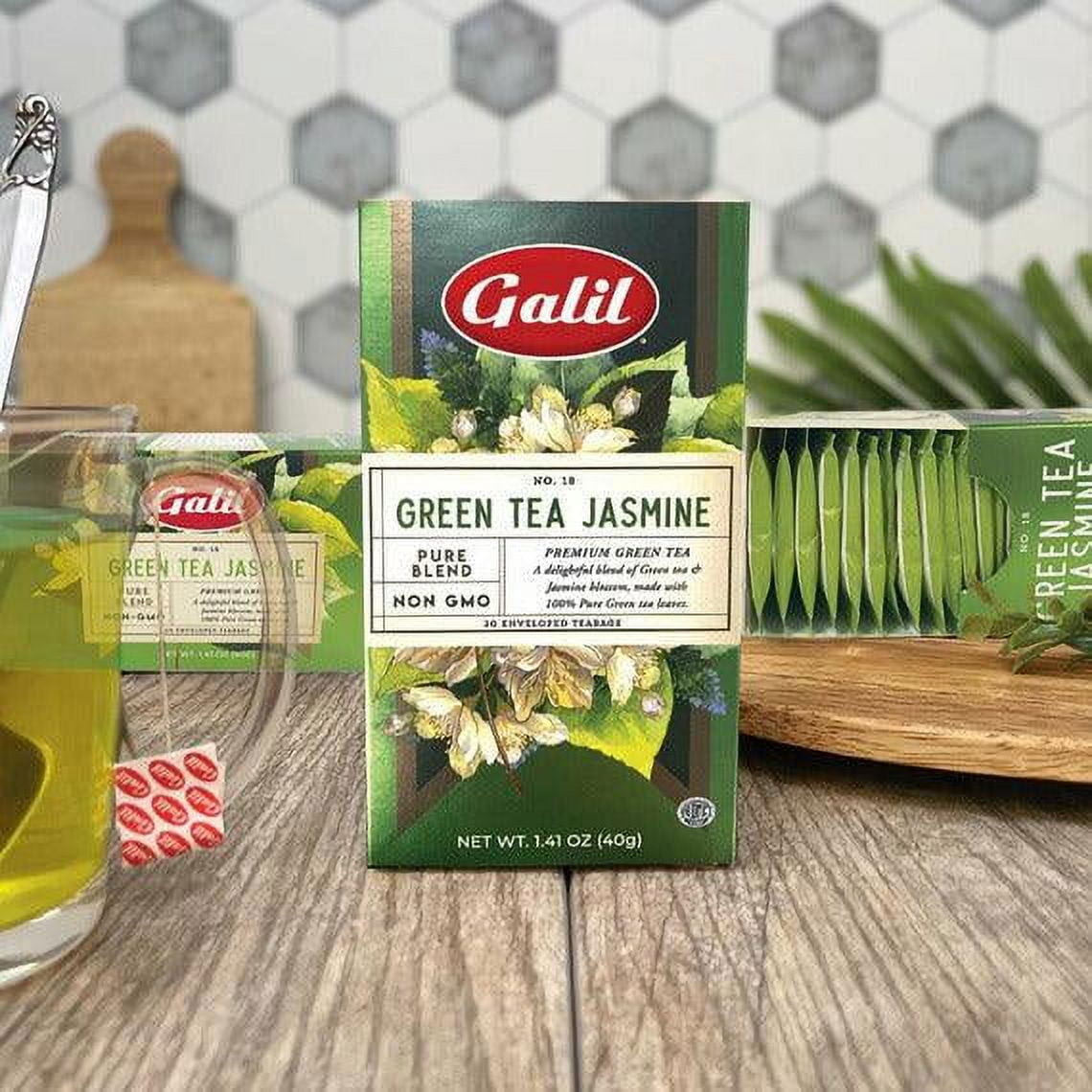 Green Jasmine Herbal Tea | | 20' Tea Bags | 1.41 oz | Galil
