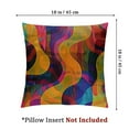 thumbnail image 4 of nygtbtfer  Colorful Chaotic Waves Throw Pillow,Rainbow Pattern with Purple Fuchsia Pink Red Orange Gold Blue and Violet Pillowcases Decorative Cushion Cover Square Pillow  White, 4 of 7