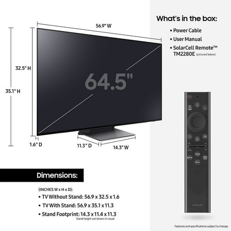 Samsung - 65” Class S95B OLED 4K Smart Tizen TV