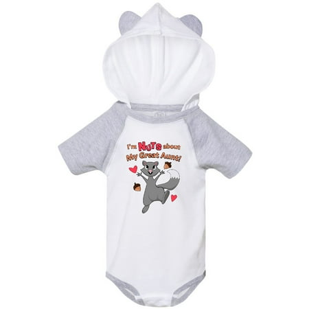 

Inktastic I m Nuts About My Great Aunt Gift Baby Boy or Baby Girl Bodysuit