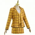 thumbnail image 2 of Yellow Plaid Jacket Skirts Set Schoolgirls Outfit for Adult Women, 2 of 7