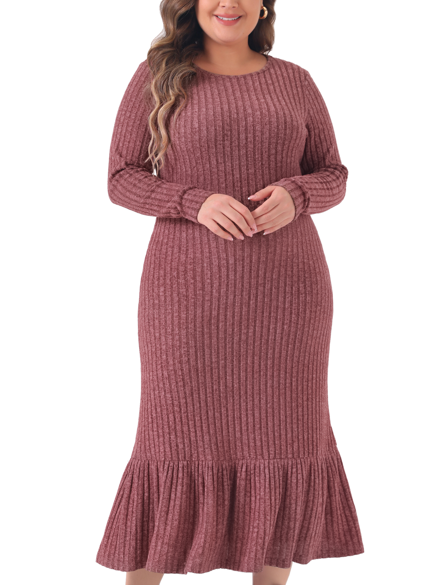 swiss dot knit dress midi ZESICA Swiss Dot Tiered Flowy A Line Wedding Guest Dress – zesica main image 1