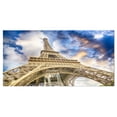 thumbnail image 2 of Dramatic Sky over Ground View of Paris Paris Eiffel Tower - Cityscape Canvas Print, 2 of 3