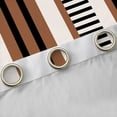 thumbnail image 4 of Homewish Modern Geometric Striped Curtains Pack of 2 (42x84 Each),Retro Minimalist Lines Curtains Blackout,Brown Beige Black Bedroom Curtains For Boys Kids,Ultra Soft Home Decor, 4 of 6