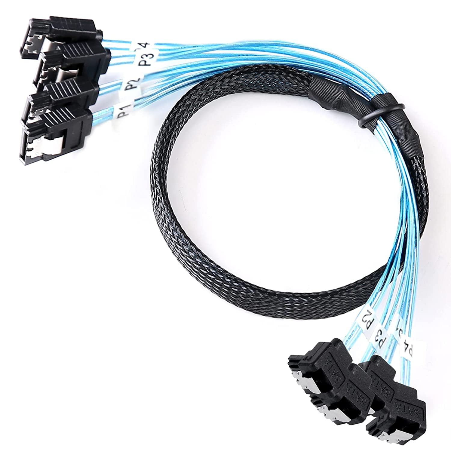 SATAIII Cable0.5M, 4Pcs/SetSATA Cable 90Degree RightAngle SATA