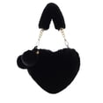 thumbnail image 6 of Heart Shaped Tote Bag Featuring Detachable Chain Strap For Casual Crossbody And Shoulder Carry Cute Fuzzy Soft Purse, 6 of 6